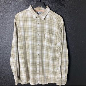 Vintage Columbia Olive Green Flannel